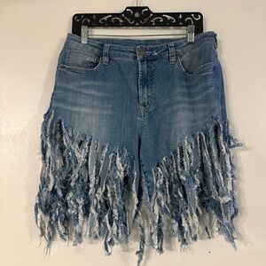Frayed Denim Shorts